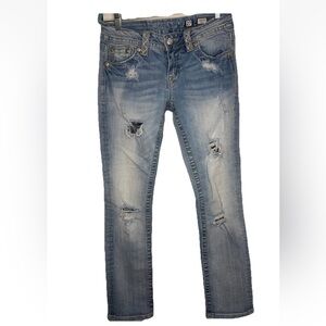 Miss Me Distressed Cropped Jeans Size 27